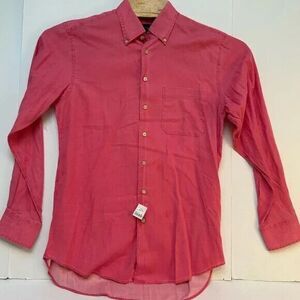 Scott Barber NWT Pink Cotton Button‎ Down Shirt size Medium